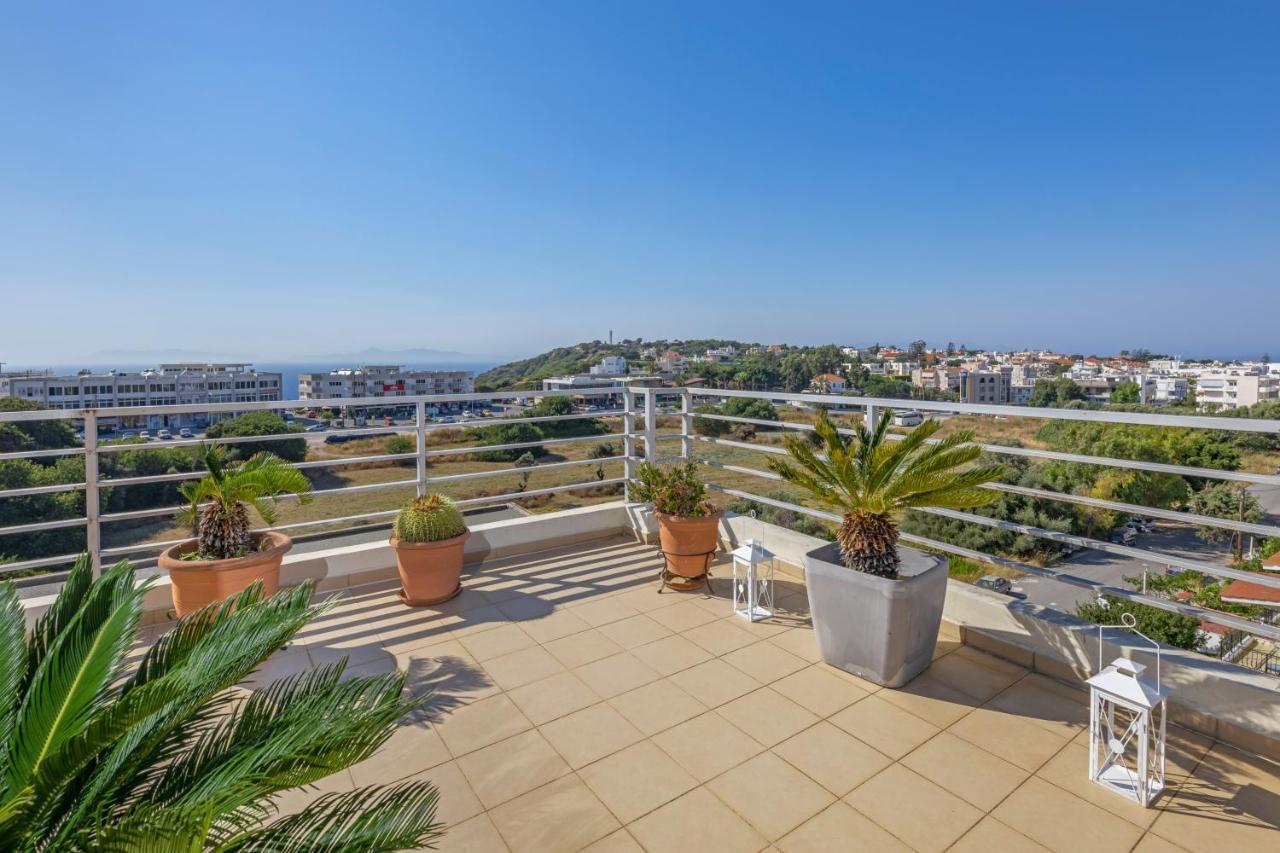 Sunny Penthouse,Modern Amenities+Aegean View Apartment Rhodes City Exterior photo